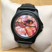 Load image into Gallery viewer, Unused Japan Movt Sushi Dial Black Leather Analog Quartz Watch Hours~New Battery