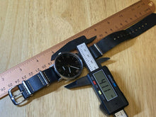 Load image into Gallery viewer, Timex Mens Silver Black Leather NATO Roman Analog Quartz Watch Hours~New Battery