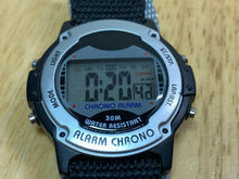 Load image into Gallery viewer, Vintage Unbranded Mens Silver Black Digital Alarm Chrono Watch Hours~New Battery
