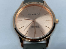 Load image into Gallery viewer, Unused Monroe MAESTRO Men Classique Rose Gold Analog Quartz Watch Hours~New Batt