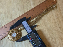 Load image into Gallery viewer, VTG Andre Bouchard Lady Gold Tone Hand-Wind Necklace Pendant Pocket Watch Hours