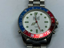 Load image into Gallery viewer, Everlast Men Pepsi Dial Silver Talking Alarm Analog Quartz Watch Hour~New Batter