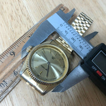 Load image into Gallery viewer, Vintage Sergio Valente Men Gold Fluted Bezel Analog Quartz Watch Hour~New Batter