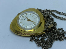 Load image into Gallery viewer, Vintage Harvester Lady Gold Tone Hand-Wind Up Necklace Pendant Pocket Watch Hour