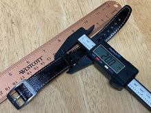 Load image into Gallery viewer, Original NEW Swatch Black Genuine Leather Silver Hook Watch Strap Band~20 mm MAX