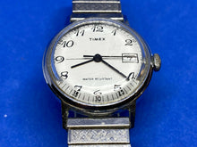 Load image into Gallery viewer, Vintage Timex Sprite Mens Small Silver Hairline Hand-Wind Mechanical Watch Hours