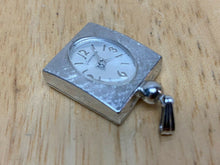 Load image into Gallery viewer, Vintage Vantage Lady Silver Rectangle Hand-Wind Necklace Pendant Watch Hours