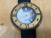 Load image into Gallery viewer, Collezio Music Themed Moving Keyboard Leather Analog Quartz Watch Hours~New Batt