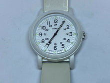 Load image into Gallery viewer, Timex Indiglo Men Military Dial White Analog Quartz Watch Hours~Date~New Battery