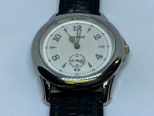 Load image into Gallery viewer, Dufonte Mens Small Seconds Leather Silver Analog Quartz Watch Hours~New Battery