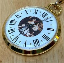 Load image into Gallery viewer, Vintage Pepsi Cola Gold Tone Slim Swiss Hand-Wind Mechanical Pocket Watch Hours