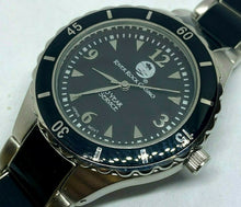 Load image into Gallery viewer, River Rock Casino 10YR Service Mens Silver Black Quartz Watch Hours~New Battery