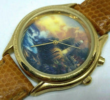 Load image into Gallery viewer, Retro Thomas Kinkade Mens Art Dial Leather Analog Quartz Watch Hours~New Battery