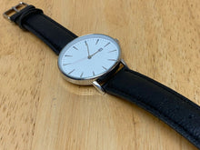 Load image into Gallery viewer, Vintage Gentlemen Men Silver White Analog Quartz Watch Hours~Date~New Battery