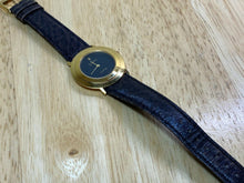 Load image into Gallery viewer, Vintage Jacques Farel JF Men Gold Tone Black Analog Quartz Watch Hour~New Batter