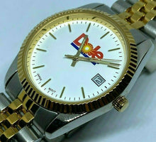 Load image into Gallery viewer, New Vintage DOLE Men Dual Tone Fluted Bezel Japan Movt Analog Quartz Watch Hours