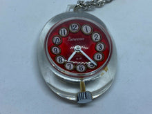 Load image into Gallery viewer, VTG Bercona KIF Lady Clear Bubble Hand-Wind Necklace Pendant Pocket Watch Hours