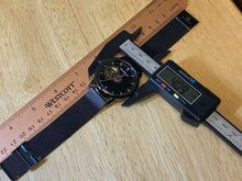 Load image into Gallery viewer, Clean MG. Orkina Men Black Skeleton Mesh Band Self-Wind Automatic Watch Hours