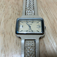 Load image into Gallery viewer, Vintage PEDRE Lady Silver Beige Rectangle Analog Quartz Watch Hours~New Battery