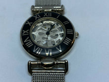 Load image into Gallery viewer, Vintage Hilton Lady Silver Black Roman Mesh Analog Quartz Watch Hour~New Battery