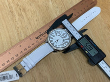 Load image into Gallery viewer, Unused GUESS Lady Large Face Rhinestone Leather Analog Quartz Watch Hour~New Bat