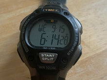 Load image into Gallery viewer, Timex Ironman Men Lady Black Silver Digital Alarm Chrono Watch Hours~New Battery