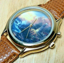 Load image into Gallery viewer, Retro Thomas Kinkade Mens Art Dial Leather Analog Quartz Watch Hours~New Battery