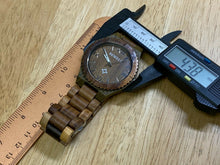 Load image into Gallery viewer, Unused Bewell Mens All Brown Solid Wood Analog Quartz Watch Hours~New Battery