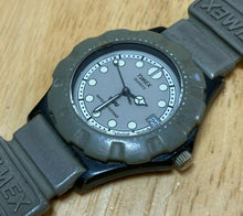 Load image into Gallery viewer, Vintage Timex F1 Formula-Style Black Gray Analog Quartz Watch Hours~New Battery