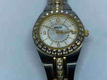 Load image into Gallery viewer, Relic Lady 50m Dual Tone Rhinestone Analog Quartz Watch Hours~Date~New Battery