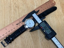 Load image into Gallery viewer, Unused Claiborne Men Lady Silver White Leather Analog Quartz Watch Hour~New Batt