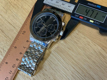 Load image into Gallery viewer, Unused Stylish Japan Movt Men Silver Black Analog Quartz Watch Hours~New Battery