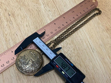 Load image into Gallery viewer, VTG Pencron Mens Wide Life Theme Swiss Half-Hunter Hand-Wind Pocket Watch Hours