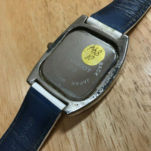 Load image into Gallery viewer, Peugeot Men Silver Barrel Rhinestone Leather Analog Quartz Watch Hour~New Batter