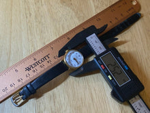 Load image into Gallery viewer, VTG Timex Lady Classic Gold Tone White Leather Hand-Wind Mechanical Watch Hours