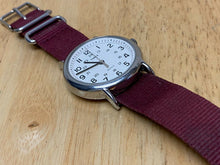 Load image into Gallery viewer, Timex Weekender Indiglo Men 30m Silver White Analog Quartz Watch Hour~New Batter