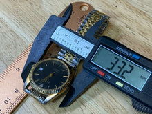 Load image into Gallery viewer, Vintage Benrus Men Fluted Bezel Diamond Analog Quartz Watch Hour~Date~New Batter