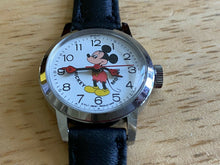 Load image into Gallery viewer, Vintage Disney Mickey Mouse By Bradley Silver Hand-Wind Mechanical Watch Hours