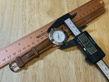 Load image into Gallery viewer, Vintage Avon Men Silver White Leather Analog Quartz Watch Hours~Date~New Battery