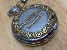 Load image into Gallery viewer, Milan Best Grampa Mens Moon Phase Analog Quartz Pocket Watch Hours~Date~New Batt