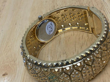Load image into Gallery viewer, Embassy Gruen Lady Gold Tone Rhinestone Cuff Bangle Quartz Watch Hour~New Batter