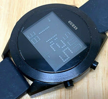 Load image into Gallery viewer, GUESS Mens 100m Black Reverse LCD Digital Alarm Chrono Watch Hours~New Battery