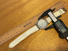 Load image into Gallery viewer, Akribox Men Diamond Dial MOP Leather Swiss Analog Quartz Watch Hours~New Battery