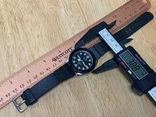 Load image into Gallery viewer, VTG Waltham Mens Silver Black Diver Style Analog Quartz Watch Hours~New Battery