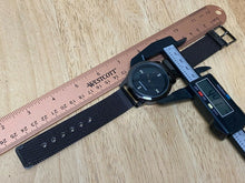 Load image into Gallery viewer, Unused Genuine Diamond Mens All Black Mesh Analog Quartz Watch Hours~New Battery