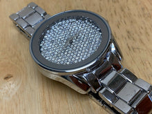 Load image into Gallery viewer, Unused ORTZ Mens Silver Bling Rhinestone Analog Quartz Watch Hours~New Battery