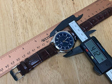 Load image into Gallery viewer, Unused Caribbean Joe Men Silver Blue Leather Analog Quartz Watch Hour~New Batter