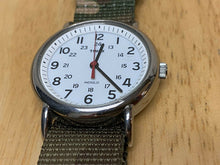 Load image into Gallery viewer, Timex Weekender Men Silver White Military Green Band Quartz Watch Hours~New Batt