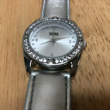 Load image into Gallery viewer, Clean Sarina Mens Lady Silver Rhinestone Analog Quartz Watch Hours~New Battery