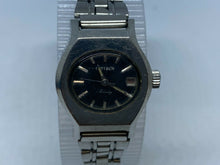 Load image into Gallery viewer, Vintage McKinley Lady Silver Black Oval Hand-Wind Mechanical Watch Hours~Date